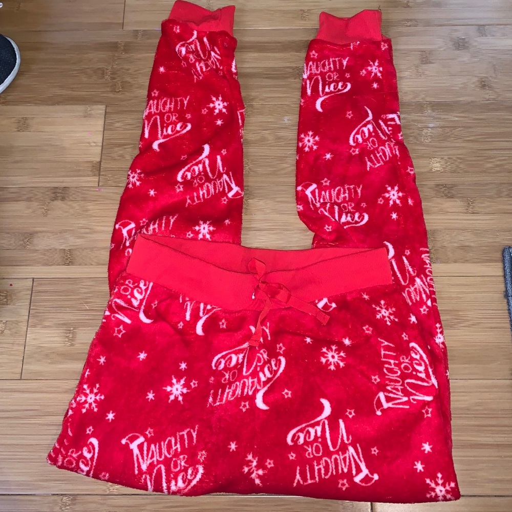 naughty or nice pajama pants.